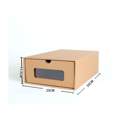kualitas  Corrugated Drawer Shoe Box Recycled Materials Stamping Embossing pabrik